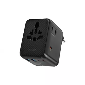 Адаптер WIWU [Wi-UA010] Warrior GaN Universal Adapter 3xUSB-C+2xUSB 2500W+PD45W