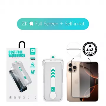 Захисне скло ZK для iPhone 16 Pro Max 2.5D Full Screen [Self-in kit]