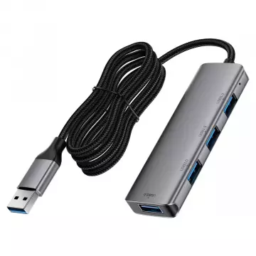 Хаб ACEFAST [J17] Docking Station 4in1 USB to 3xUSB3.0