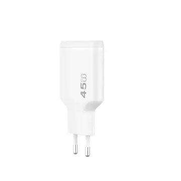 Адаптер WIWU [Wi-G034] Essen Slim Ultra GaN Fast Charger 2xUSB-C 45W