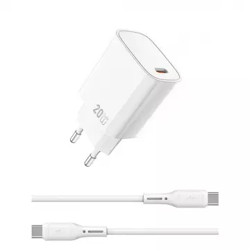 Адаптер WIWU [Wi-G007] Essential GaN Fast Charger USB-C 20W [with cable USB-C]