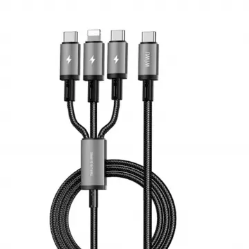 Кабель WIWU [Wi-C060] Titanlink Series USB-C to 2xUSB-C+Lightning 60W 1.2m