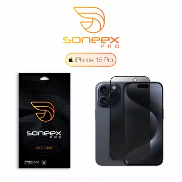 Захисне скло Soneex Pro для iPhone 15 Pro 2.5D Anti Peep
