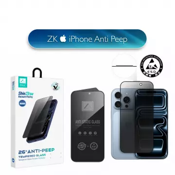 Захисне скло ZK для iPhone 18 Pro Max 2.5D Anti Peep