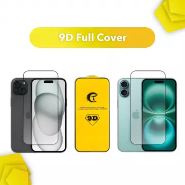 Захисне скло 9D для iPhone 15 Plus/16 Plus Full Cover [без упаковки]
