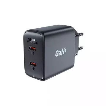 Адаптер ACEFAST [A49] GaN Dual Port Series 2xUSB-C 35W
