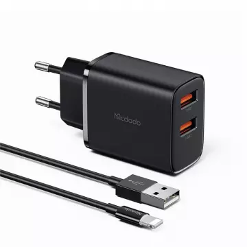 Адаптер Mcdodo [CH-5071] Dual USB Charger 12W [with cable Lightning]