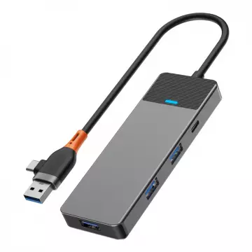Хаб WIWU [A431C] Linker 4in1 USB-C+USB to USB-C+3xUSB3.0