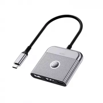 Адаптер WIWU [Wi-HB002] Docking Station 3in1 USB-C to USB3.0+HDMI+USB-C