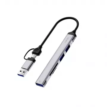 Хаб WIWU [Wi-HB003] ZOLO 5in1 USB-C/USB3.0 to 2xUSB2.0+USB3.0+SD/MicroSD