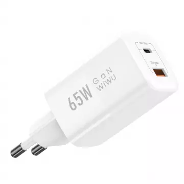 Адаптер WIWU [Wi-U012] Super GaN Wall Fast Charger USB-C+USB 65W