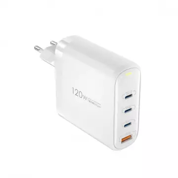 Адаптер WIWU [Wi-U020] 4in1 GaN Charger Series 3xUSB-C+USB 120W