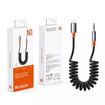 AUX Mcdodo [CA-0890] Digital Audio Coiled Cable 3.5mm to Lightning 1.8m