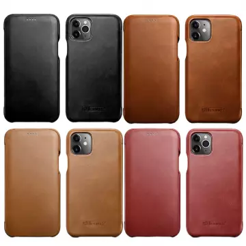 Чохол iCarer для iPhone 12/12 Pro Curved Edge Vintage Folio Series