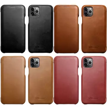 Чохол iCarer для iPhone 12 Pro Max Curved Edge Vintage Folio Series
