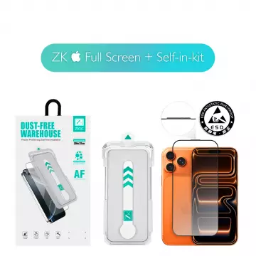 Захисне скло ZK для iPhone 17 Pro Max 2.5D Full Screen [Self-in kit]