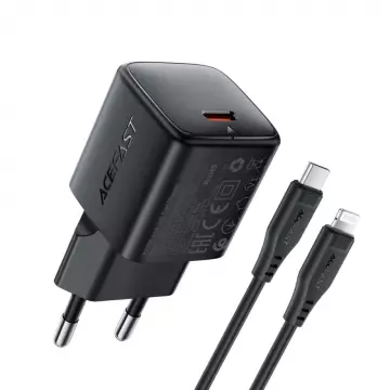 Адаптер ACEFAST [A118-P16] GaN Fast Charger USB-C 30W [with cable USB-C to Lightning]