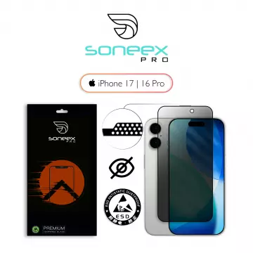 Захисне скло Soneex Pro для iPhone 16 Pro/17 2.5D Anti Peep