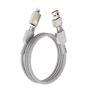 Кабель WIWU [Wi-C051] Fast Charging Cable Raptor Series USB-A+USB-C to USB-C+Lightning 100W 1.2m