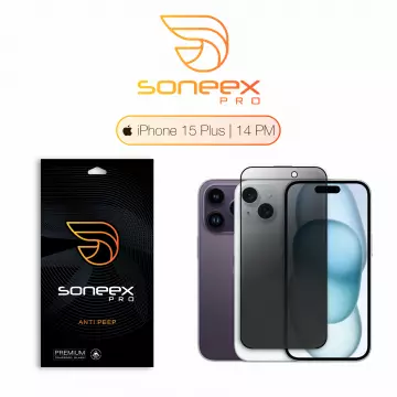 Захисне скло Soneex Pro для iPhone 14 Pro Max/15 Plus 2.5D Anti Peep