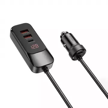 Прикурювач WIWU [Wi-QC015] Extend Car Charger 2xUSB+USB-C 120W
