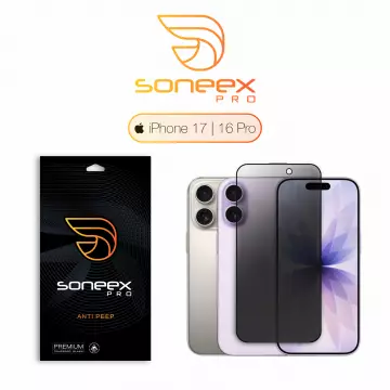 Захисне скло Soneex Pro для iPhone 16 Pro/17 2.5D Anti Peep
