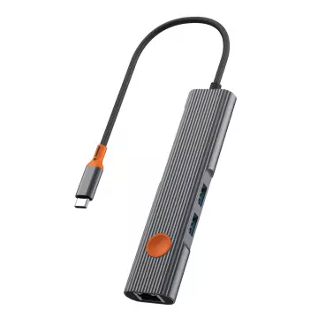 Адаптер WIWU [Wi-HB005] Travel 5in1 USB-C to 2xUSB3.1+HDMI+RJ45+PD 100W