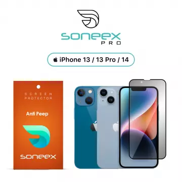 Захисне скло Soneex Pro для iPhone 13/13 Pro/14/16e/17e 2.5D Anti Peep