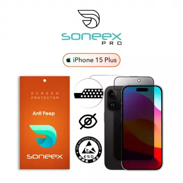 Захисне скло Soneex Pro для iPhone 14 Pro Max/15 Plus 2.5D Anti Peep