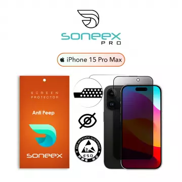 Захисне скло Soneex Pro для iPhone 15 Pro Max 2.5D Anti Peep