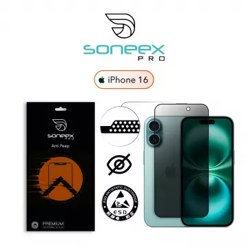 Захисне скло Soneex Pro для iPhone 14 Pro/15/16 2.5D Anti Peep