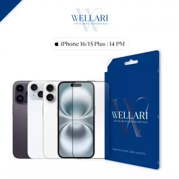 Захисне скло Wellari для iPhone 14 Pro Max/15 Plus/16 Plus 3D Full Screen