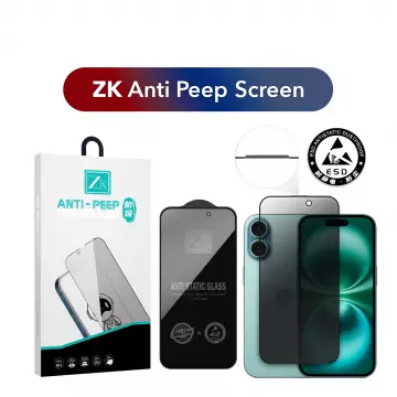 Захисне скло ZK для iPhone 14 Pro/15/16 2.5D Anti Peep
